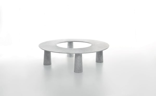 Arena Modular table system in White Carrara marble