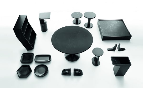 products in black marble by Maddalena Casadei